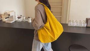 AE Japanese-style fashion casual canvas tote bag for women 2026 New trendy versatile large-capacity bag for commuting
