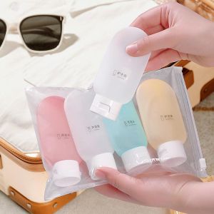 New 60ML Silicone Travel Bottles Travel Packaging Set Airplane Bottle Refillable Travel Bottle Shampoo Bottles Kit LXPTZ01
