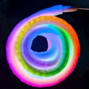 GAOSU Round LED Neon Strip Light Addressable 360 Degree Plush Neon Strip Light Running Chasing Flexible Neon Light Tube Christmas Decor