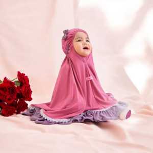 Mukena Anak Tanggung 1-10Tahun Set Tas Renda Bunga Pakaian shalat Anak Perempuan