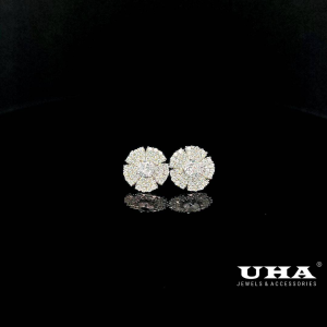 B1604 Bông tai nữ đính đá CZ thiết kế bền màu UHA
