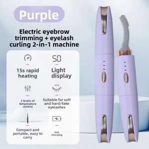 UNIITY 2 trong 1 Máy uốn mi  Làm  nhanh USB có thể sạc lại Máy tỉa lông mày  Chống bỏng Máy uốn mi điện Dụng cụ làm đẹp