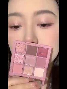 Bảng phấn mắt DIKALU màu ánh nhũ tone hồng cam trang điểm chuyên nghiệpBảng mắt nội địa trung