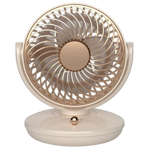 MIKI USB Desktop Air Circulator Fan Quiet Mini Oscillating Fan Long Battery Life Rechargeable Silent Operation