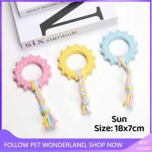 Puppy Teething Toys Bite Resistant Molar Toy Dog Chew Toys W/ Cotton Ropes Clean Teeth Toys
