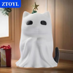 [COD] ZTOYL งานฝีมือตกแต่งบ้าน1ชิ้นเครื่องประดับผีลูกแมวขนาดเล็กบรรยากาศโต๊ะน่ารักส่งความรู้สึกฮาโลวีนของขวัญแมวแฟนสาว