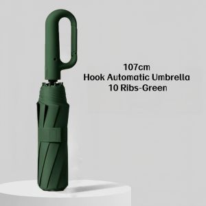 【Fast delivery】10Ribs Folding Umbrella Large Size Sunshade Fully Automatic Umbrella Thickened Black Rubber Sunshade Ring Buckle Umbrella雨伞107cm/126cm UPF50+ Large Automatic Folding Umbrella Wind-Resistant