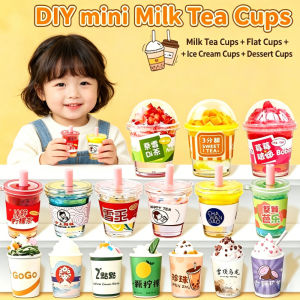 575PCS Handmade Mini Milk Tea Cup DIY Toy Set Creative Handmade DIY Toy Making Luxury Gift