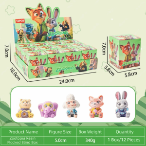 COMEMECO Soft Rubber Disney Zootopia Blind Box Mini Judy and Nick Cartoon Keychain Mystery Box Collectible