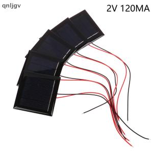 🔥🔥🔥qnljgv Micro Solar Board Photovoltaic 5Pcs 2V120MA Solar Cells with Wires Solars Epoxy