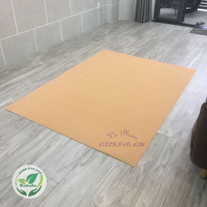 Tấm trải phòng khách thảm lót sàn phòng ngủ màu kem kích thước 2m x 2m Habolo