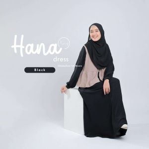 DRESS MUSLIMAH KEKINIAN // GAMIS KEKINIAN // FHASION WANITA MUSLIM // GAMIS SYARI VIRAL // HANA DRESS 2 IN 1