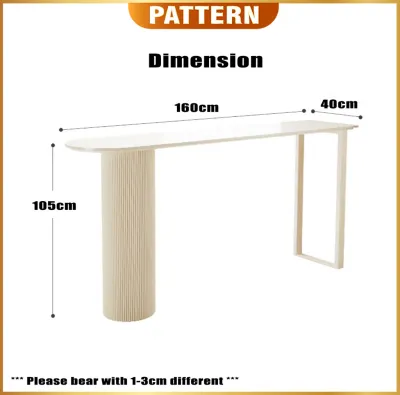 PATTERN Nordic Design Ceramic Bar Table Kitchen Island | Kitchen Dining Table | Bar Counter Table | Meja Makan