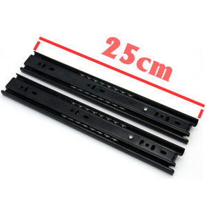Bộ 2 Thanh ray trượt 3 tầng bảng 42mm ngăn kéo tủ cho thợ làm tủ đóng tủ - Thép sơn tĩnh điện