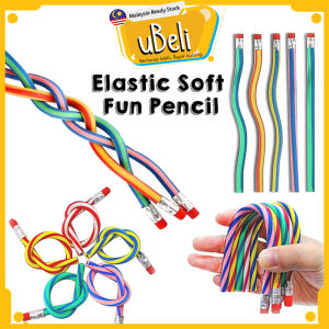[uBeli] Pensil Lembut Flexible Pencil Soft Pencil With Eraser Pencils Goodies For Kids Stationery 软铅笔 - ST62
