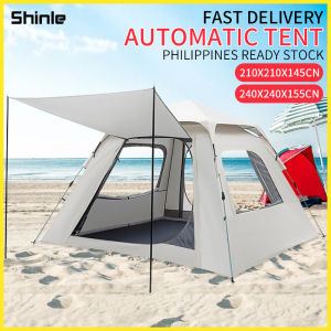 tent outdoor waterproof camping 3 to 4 person Automatic Tent Hiking Large Family Tent 2 Doors 2 Windows