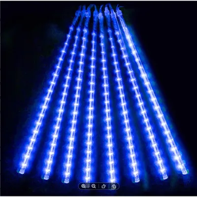 Hot sale Meteor Shower LED Christmas Lights 8 Tubes 30CM Solar/Plug in (Multicolor/yellow/White)
