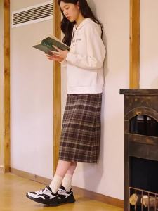 Qiaodan Women Shoes Leather Waterproof Casual Comfortable Thick-Soled Sports Sneakers QXL042253431G