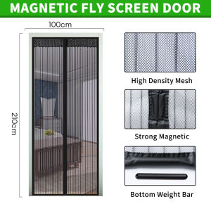 100*210cm/90*210cm Magnetic Soft Screen Door Anti Mosquito Fly Mesh Curtain Net Antimosquito Automatic Closing Door Screen and Kitchen