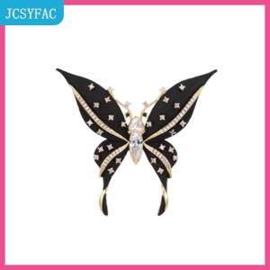 JCSYFAC Tinh tế lớn Bướm trâm cài cho phụ nữ Cô Gái cổ điển men pins linh hoạt sáng bóng Corsage quần áo phụ kiện Quà Tặng