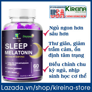 Kẹo dẻo Sleep Melatonin giúp thư giãn giảm trầm cảm ngủ ngon dễ dàng 60 viên