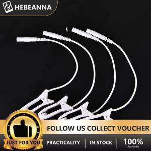 hebeanna 2pcs 2.0mm ear pain clip tens electrode lead wire connecting cable