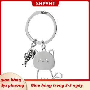 [COD] SHPYHT Giao hàng địa phương Phim hoạt hình vui nhộn mèo cá Keychain vài người yêu thích thép không gỉ Keyring đáng yêu Mặt dây chuyền Móc Chìa Khóa Ngày Valentine quà tặng trang sức