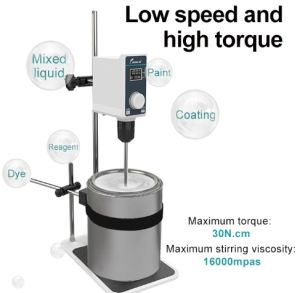 Ready✅ Mixer Lab Electric Stirrer Digital Display Overhead Adjustable Height Equipment Stirring Magnetic Laboratory