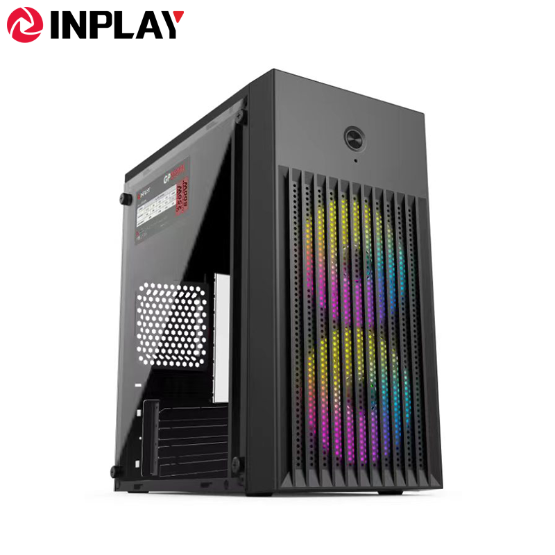 Inplay LITE X220 PC Case Build-in 2 RGB Fans MATX Case Gaming Case For Desktop Computer
