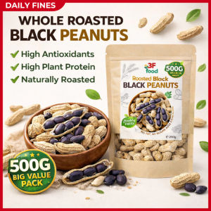 Whole Roasted Black Peanuts 500g Ready to Eat | High Protein Healthy Snack | Natural Antioxidant Rich
