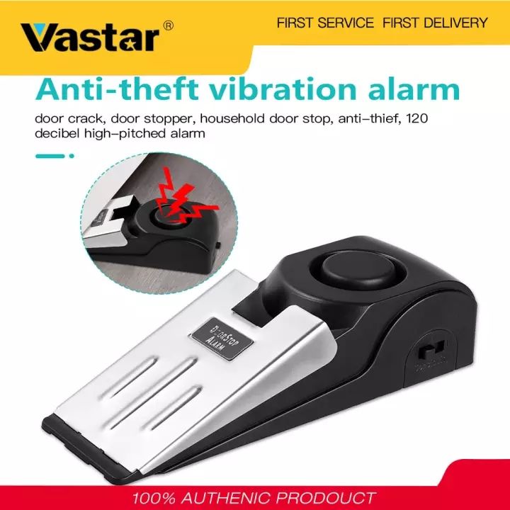 Vastar 120 dB AntiTheft Security Door Stop Alarm Safety Wedge home