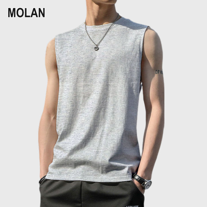 MOLAN Áo ba lỗ nam Áo vest nam áo ba lỗ thường ngày cho nam áo thun thể ...