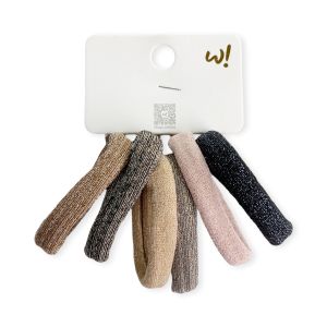 Pinky Bee Ikat Rambut / Hairband Donut Glitter Set (6pcs) 69070400