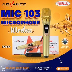 Advance Microphone MIC-103 Professional Mic Wireless Single Mic Tanpa Kabel 103 / MIC103