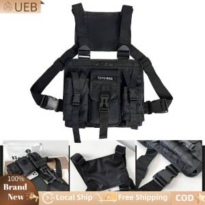 [Ueb Flagship Shop]Molle Chest Bag Oxford Cloth Molle Shoulder Bag Adjustable Multiple Pockets Lightweight for Outdoor Camping Supplies