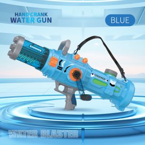 Water Gun Blaster Hand Crank Burst Guns Swimming Pool Toys Kids Boys Machine High Power Outdoor Big Huge Air Tembak XD36