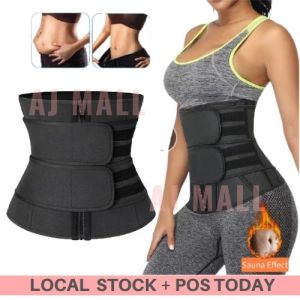 AJM Women Hot Sauna Sweats Waist Training Corset Trainer Bengkung Postnatal Body Slimming Shaping Belt Fitness Sport
