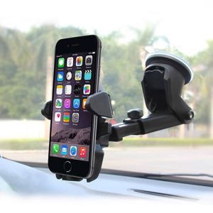 Universal 360 Long Neck Car Mount Phone Holder Mobile Phone Stand with Silicon Sucker With Strong ABS & Silicon Base
