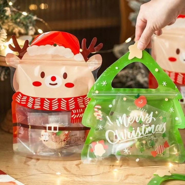 5/10Pcs Portable Christmas Gift Bag for Candy Chocolate Cookie