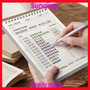 SQ Stationery [Flash Sale] 80Sheets Simple Planner Agenda Spiral Notebook Schedules Planner Thick Daily Notepad Office School Supplies Student Stationery