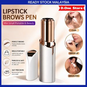 Electric Facial Hair Remover Eyebrow Trimmer Lipstick Shaver Mini Portable Painless Face Hair Removal Battery Operated