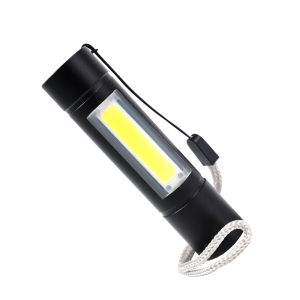 Đèn Pin LED Mini Đèn Làm Việc Siêu Sáng Đèn Pin Sạc USB Chống Nước Ngoài Trời Đèn Pin Thu Phóng Ống Lồng Lấy Nét Cố Định 3 Chế Độ Khẩn Cấp