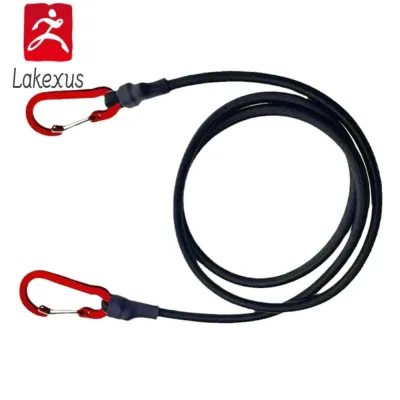 Lakexus Heavy Duty Carabiner Bungee Cord Elastic Tie Strap String Hooks Kayak Cycling Luggage Packing Ropes Outdoor Camping Tent Accessories