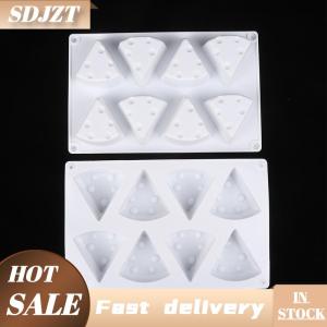 SDJZT 8 khoang pho mát hình Silicone khuôn DIY Pastry công cụ bánh khuôn cho nướng không dính Bếp bakeware món tráng miệng Mousse khuôn