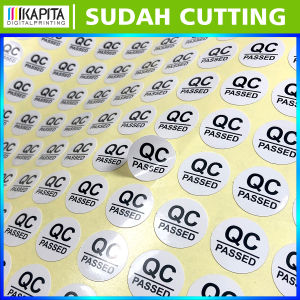 ( isi 250) Stiker QC Passed Bahan Graftac Bontax | Stiker QC Pass Diameter 2 CM | Quality Control