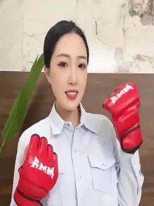 Boxing gloves combat gloves Muay Thai half finger childrens matches training MMA gloves