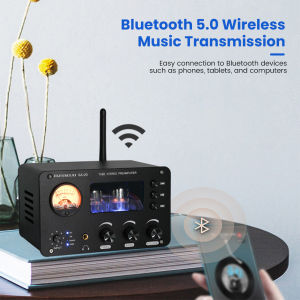 ⭐⭐⭐SA-20 Audiophile Tube Preamplifier Wireless Bluetooth 6H3N Tube HIFI Music Turntable Support Infrared Remote Control Balanced Output