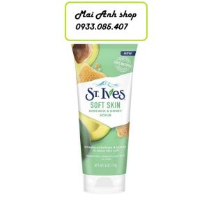 Sữa Rửa Mặt Tẩy Da Chết ST.IVES Scrub 170g đủ các dòng (trà xanh than tre bơ mật ong yến mạch dừa cà phê)