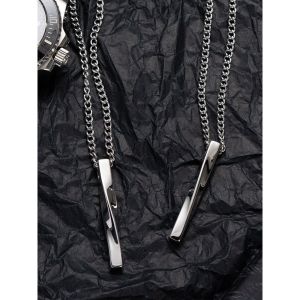 KALUNG TITANIUM PRI WANITA MODEL RANTAI LIONTIN BALOK SPIRAL TERBARU