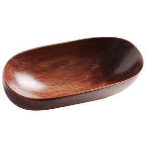 NEXTYOO Hình chữ nhật Bát đựng thức ăn hình con thuyền Phong cách Nhật Bản Bền bỉ Đĩa gỗ Làm thủ công Bát đựng salad Đồ dùng ăn uống